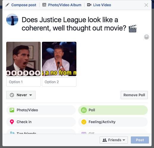 Facebook chính thức cho người dùng sử dụng tính năng tạo poll ảnh 1