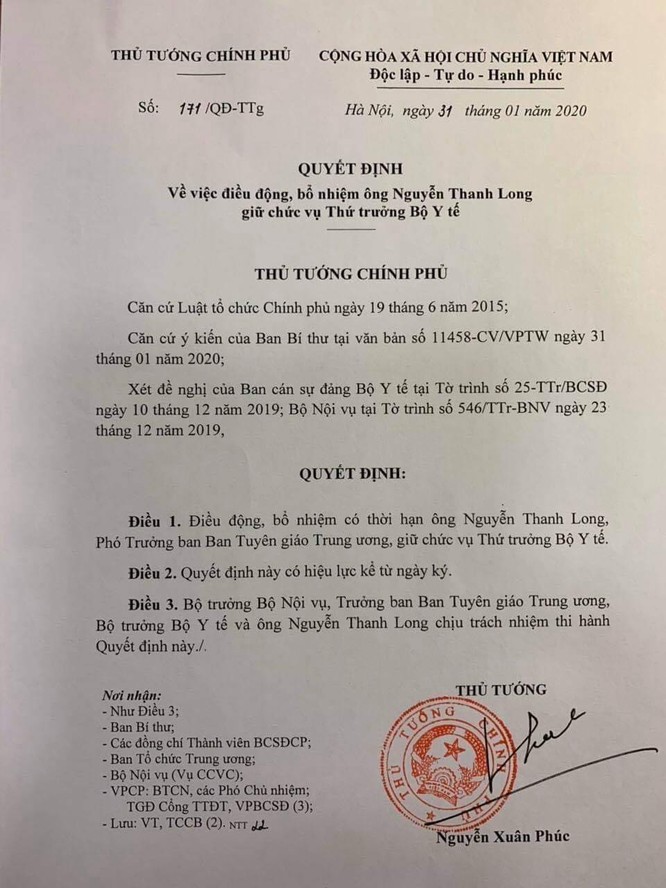 GS.TS. Nguyễn Thanh Long bất ngờ trở lại làm Thứ trưởng Bộ Y tế ảnh 1