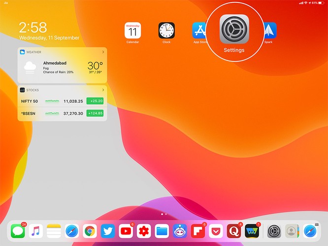 Cách tăng giảm kích thước biểu tượng ứng dụng trên iPadOS 13