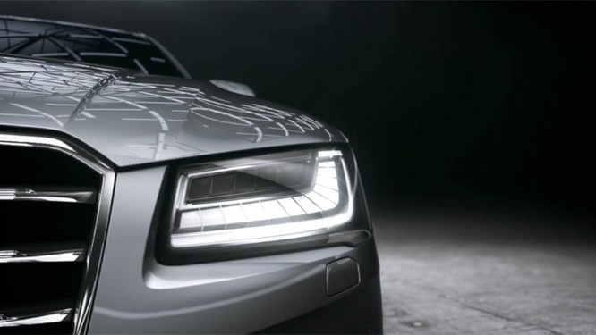 Hệ thống đèn chiếu sáng Matrix LED trên Audi A8