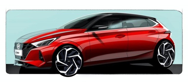 Dù hình ảnh đồ họa là một thiết kế có tính cường điệu cao, nhưng cũng cho thấy phong cách chủ đạo mới của Hyundai i20.