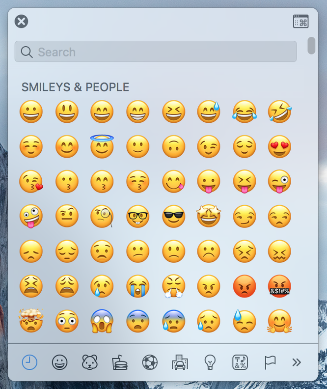 Máy Mac có bàn phím emoji riêng