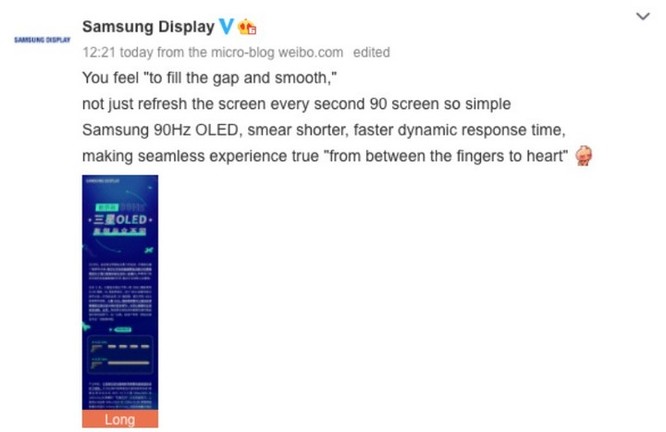 Samsung khẳng định màn hình OLED 90Hz tốt ngang ngửa màn LCD 120Hz ảnh 2