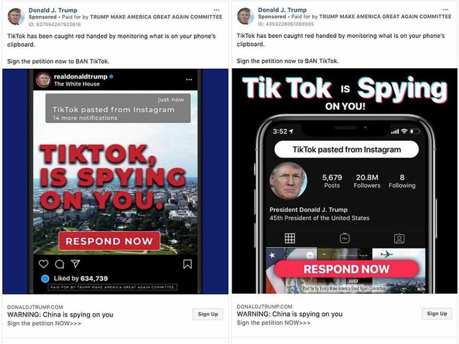Trump chạy quảng cáo chống TikTok ảnh 1