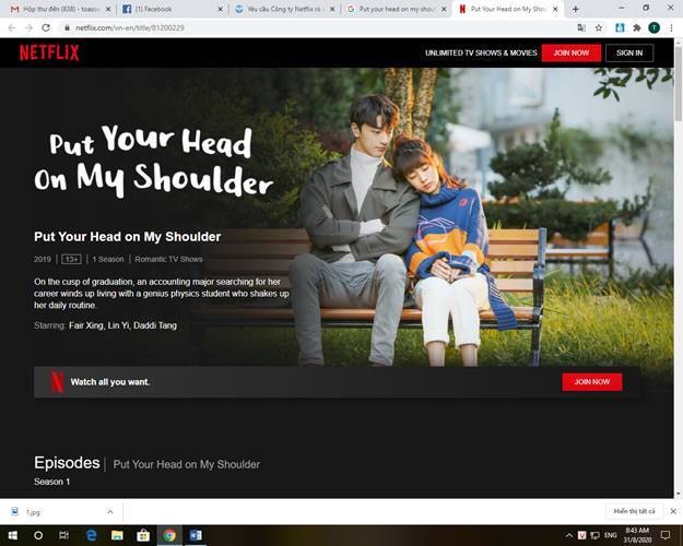 Netflix đã cắt bỏ đoạn phim có nội dung vi phạm chủ quyền Việt Nam trong phim “Put your head on my shoulder” .