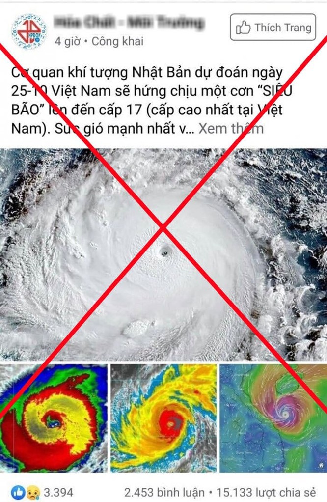 Tin giả về bão lũ miền Trung lan truyền khắp Facebook ảnh 1