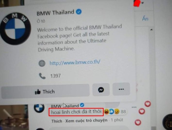 Fanpage BMW Thái Lan bình luận về Hoài Linh ảnh 1