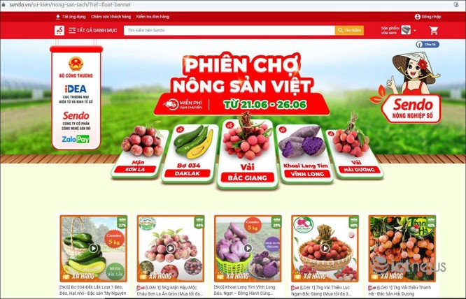 Nông dân 5 tỉnh mang đặc sản lên bán tại “Phiên chợ nông sản Việt trực tuyến” ảnh 1