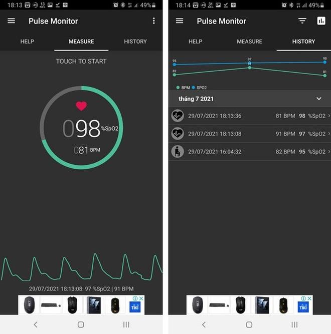 Những ứng dụng giúp đo nồng độ oxy trong máu SpO2 bằng smartphone ảnh 5