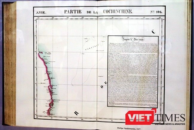 bản đồ, PATTIE DE LA COCHINCHINE, Atlas thế giới, nhà Địa lý học Phillipe Vandermaelen, tư liệu, chủ quyền, Hoàng Sa, Việt Nam, VietTimes