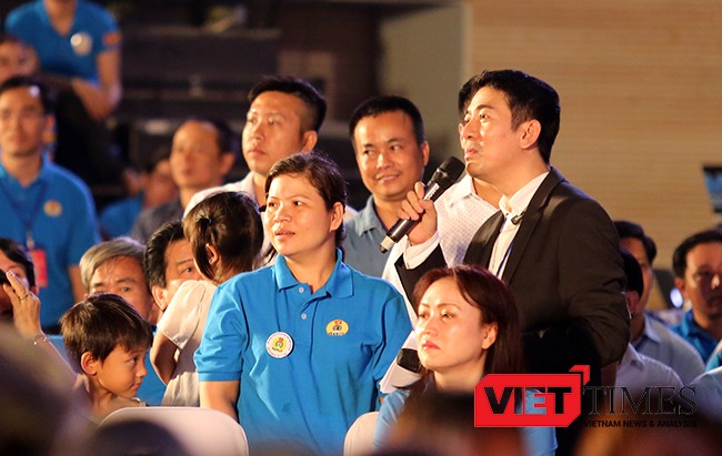Chị Phan Thị Tuyết Sương, công nhân Cty TNHH Điện tử Foster (Quảng Nam)ý kiến về Đề án về xây dựng các Thiết chế công đoàn