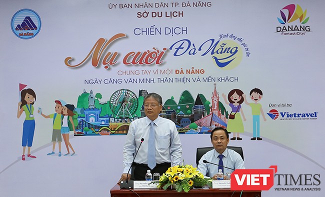 Ông Nguyễn Ngọc Tuấn, Phó Chủ tịch UBND TP Đà Nẵng phát biểu phát động chương trình tại buổi họp báo