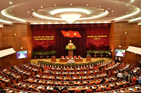 Bế mạc hội lần thứ 11 Ban chấp hành TƯ Đảng khóa 11. Ảnh: VGP
