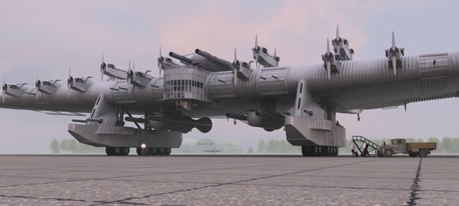 Sốc với “pháo đài bay” khổng lồ tuyệt mật của Nga ảnh 5