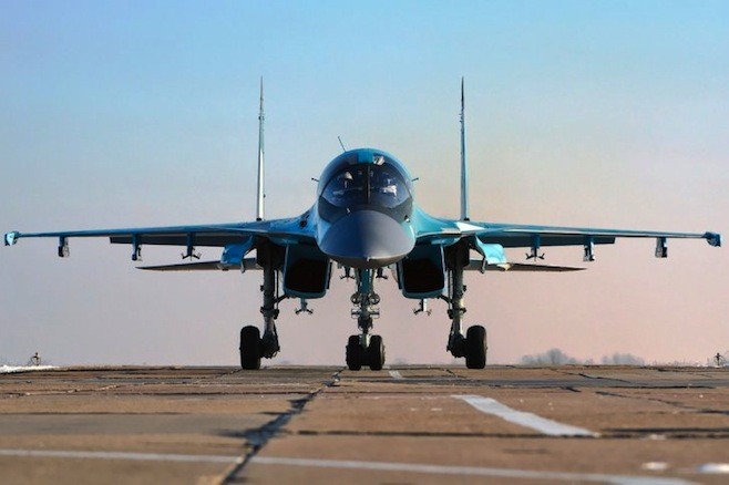 Chiến đấu cơ Su-34 của Nga tham chiến tại Syria ảnh: RT