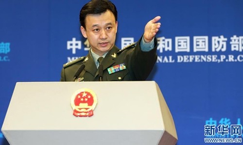 Người phát ngôn Bộ Quốc phòng Trung Quốc ngang nhiên tuyên bố chủ quyền với các đảo trên Biển Đông. Ảnh: Xinhua