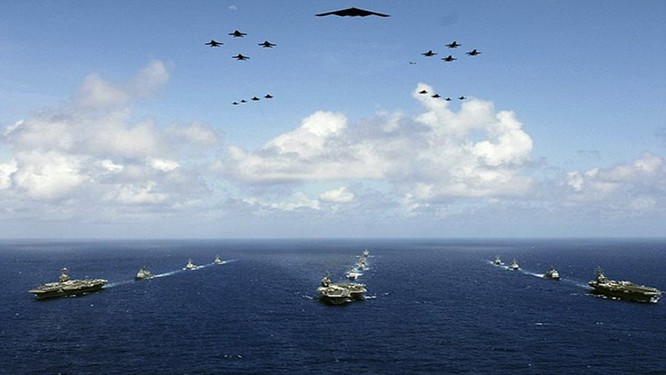 Cụm tác chiến tàu sân bay Mỹ tập trận RIMPAC vơi hải quân các nước