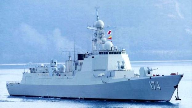 Trung Quốc từng điều khu trục hạm Hợp Phì tới tập trận mới đây ở Biển Đông, huy động lực lượng cả ở Hoàng Sa và Trường Sa tham gia