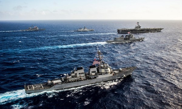 Hải quân Mỹ, Nhật Bản và Ấn Độ tập trận chung trên biển