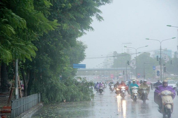 Hà Nội: Nhiều tuyến phố ngập nặng và mất điện vì mưa to, gió giật mạnh ảnh 11