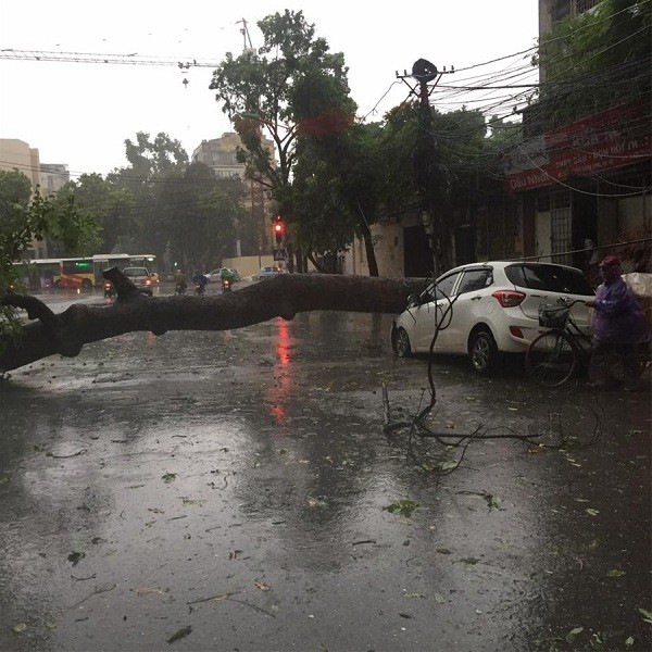 Hà Nội: Nhiều tuyến phố ngập nặng và mất điện vì mưa to, gió giật mạnh ảnh 8