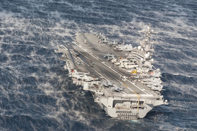 Cụm tác chiến tàu sân bay Mỹ thường trực tại Biển Đông thời gian gần đây, gửi thông điệp không thể nhầm lẫn tới Trung Quốc