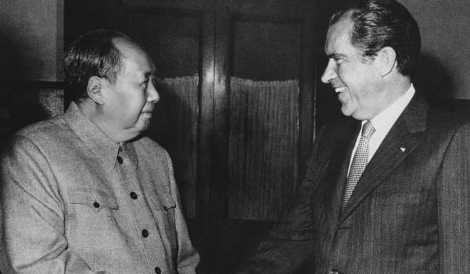 Tổng thống Nixon gặp chủ tịch Trung Quốc Mao Trạch Đông năm 1972 với chiến dịch 