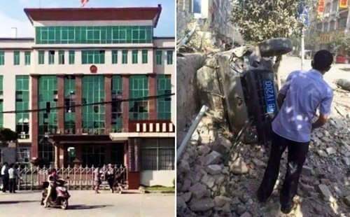 Bom nổ liên tiếp 17 địa điểm tại Trung Quốc, nhiều tòa nhà sập ảnh 21