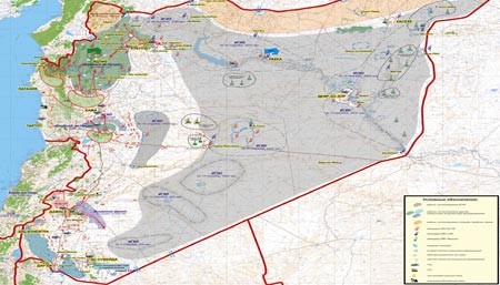 Nga công bố bản đồ tác chiến đánh khủng bố Syria ảnh 1