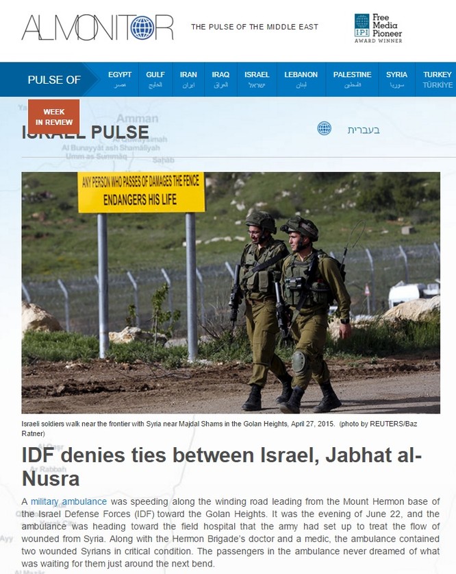 Nghi vấn Israel hỗ trợ các tổ chức Hồi giáo cực đoan ở Syria ảnh 7