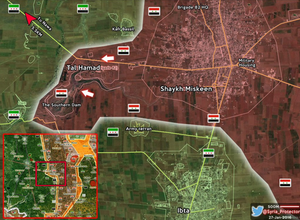 Hậu trận Sheikh - Miskeen: Quân Chính phủ Syria thọc ngang “yết hầu” Darayya-Muademiya ảnh 1
