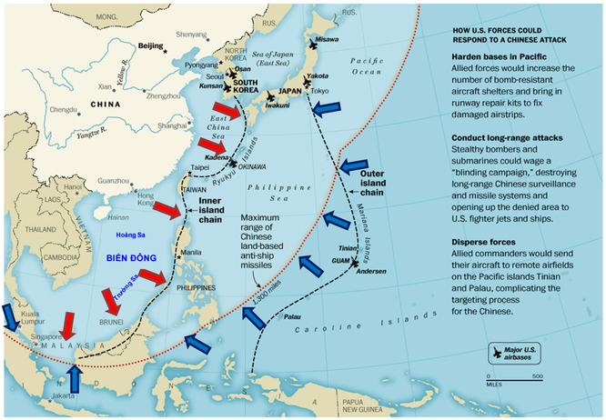 Mỹ bóp nghẹt Trung Quốc trên Biển Đông với 3 chiến lược chiến tranh ảnh 2