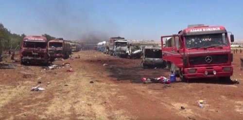 Chùm video chiến sự Syria: Không quân Nga hủy diệt xe bồn chở dầu của IS ảnh 2