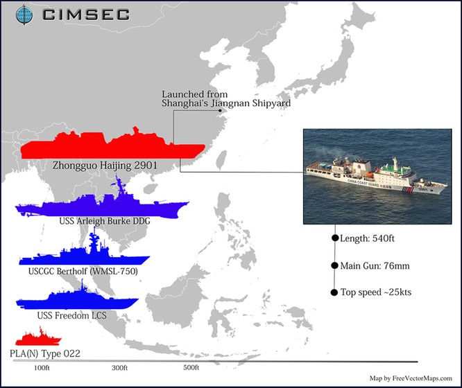 Trung Quốc tung tàu hải cảnh khổng lồ xuống Biển Đông chống phán quyết PCA ảnh 1