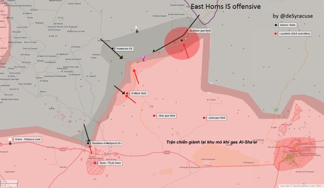 Quân Syria bẻ gãy cuộc tấn công của IS vào khu mỏ khí gas tỉnh Homs ảnh 1