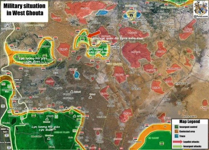 Quân đội Syria đập tan tuyến phòng thủ phiến quân ở ngoại vi Damascus ảnh 1