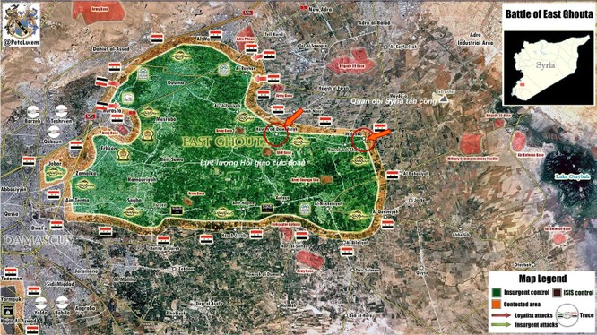 Vệ binh Syria tập kích dữ dội phiến quân ở ngoại vi Damascus ảnh 1