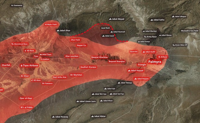 Chiến sự Palmyra: Quân đội Syria đánh bật IS giải phóng mỏ dầu ảnh 1