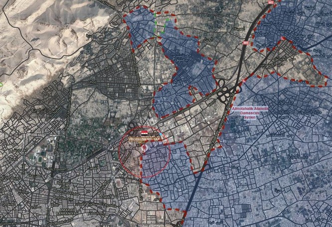 Quân đội Syria tấn công dữ dội, siết vòng vây thép phiến quân ngoại ô Damascus ảnh 1