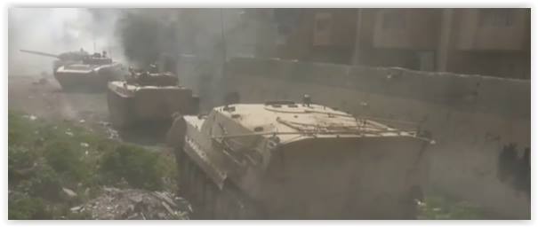 Quân đội Syria tấn công lớn đánh phe thánh chiến cố thủ ngoại ô Damascus ảnh 1