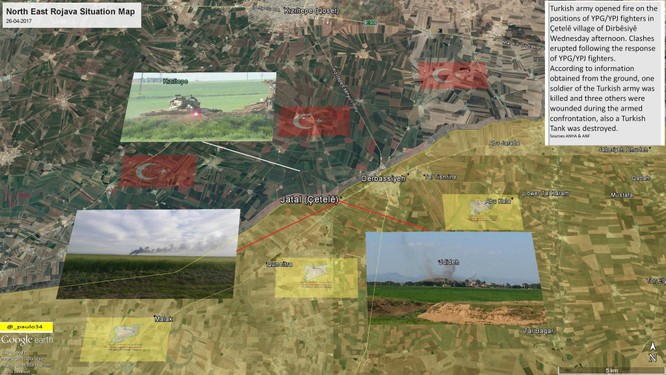 Thổ Nhĩ Kỳ tấn công người Kurd, SDF Syria bắn cháy nhiều xe tăng (video) ảnh 2