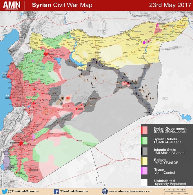 Quân đội Syria tấn công ác liệt khu vực biên giới giáp Jordan ảnh 1
