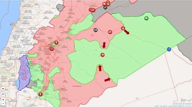 Chiến sự Syria: Quân Assad tấn công giải phóng sa mạc đông Sweida ảnh 1
