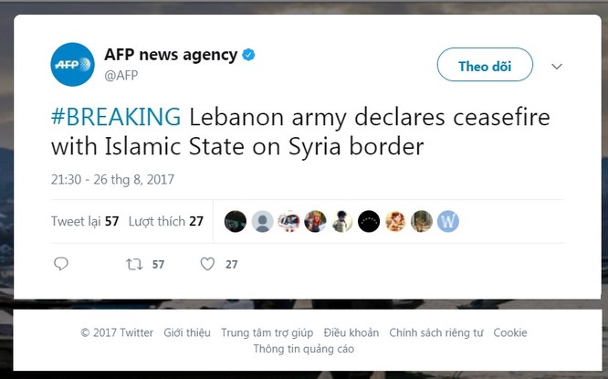 Chiến sự Syria: Hezbollah, Lebanon ngừng bắn với IS trên biên giới ảnh 2