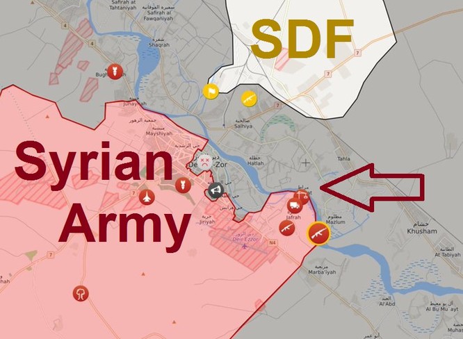 Quân đội Syria đánh dẹp IS ở Deir Ezzor, băng qua Euphrates chặn người Kurd (video) ảnh 1