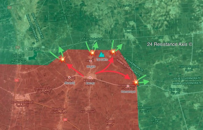 Nga càn quét, quân đội Syria tung đòn chớp nhoáng chiếm lại 2 thị trấn ở Hama ảnh 1