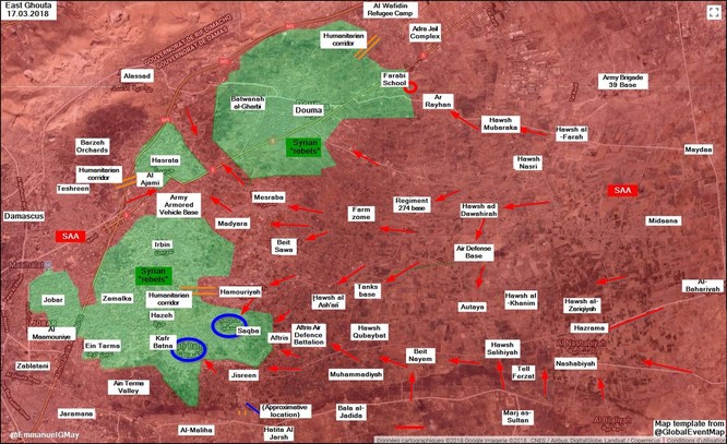 Nhóm thánh chiến lớn ở Đông Ghouta đầu hàng, quân đội Syria chiếm thị trấn then chốt ảnh 1