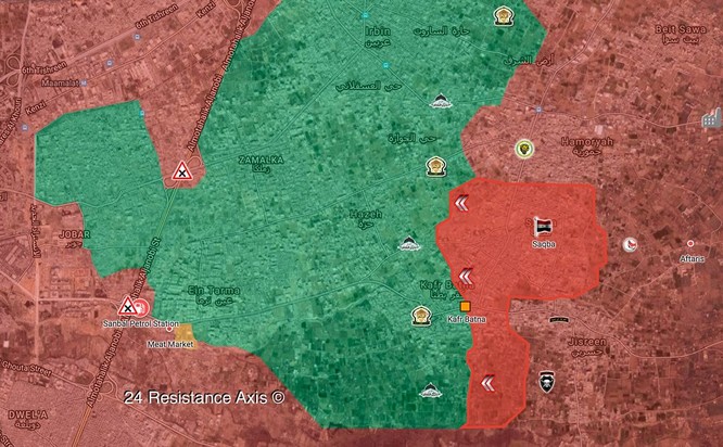 Quân đội Syria ép phe nổi dậy đang nguy khốn đầu hàng, tổng thống Assad thăm Đông Ghouta ảnh 1