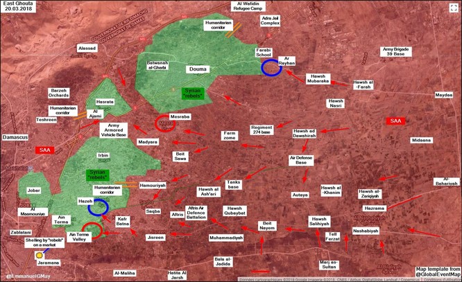 Sư đoàn cơ giới Syria ào ạt tấn công rửa hận tại sào huyệt thánh chiến Đông Ghouta ảnh 1