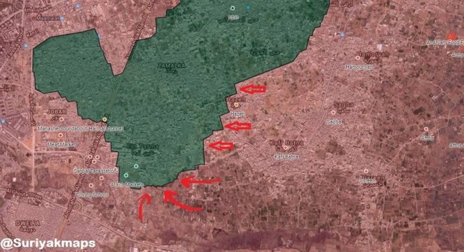 Quân đội Syria siết vòng vây phe thánh chiến tại chảo lửa Đông Ghouta ảnh 1